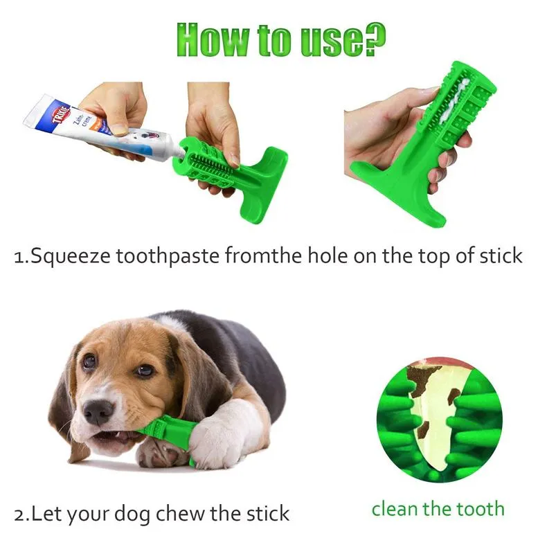 Dog Toothbrush Stick Chew Toys Dental Cleaning Massager