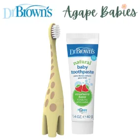 Dr. Brown's Infant-to-Toodler Toothbrush and Toothpaste Combo Pack - Giraffe