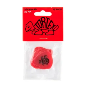 Dunlop 418P-50 0.50mm Tortex® Standard Guitar Pick 12 Pack - Red