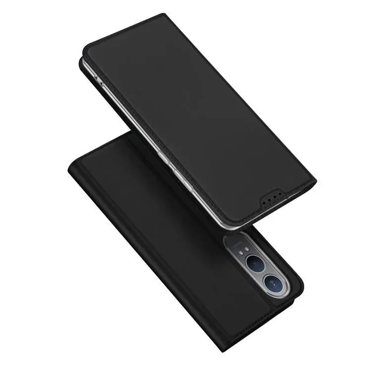 DUX DUCIS Skin Pro Faux Leather Wallet Flip Case for OnePlus Nord CE 4 Lite / OPPO K12x - Black