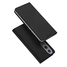 DUX DUCIS Skin Pro Faux Leather Wallet Flip Case for OnePlus Nord CE 4 Lite / OPPO K12x - Black