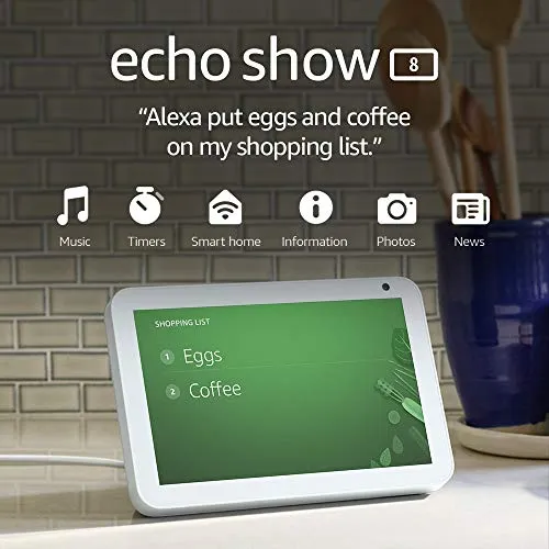 Echo Show 8 HD Smart Display with Alexa for Video Calling