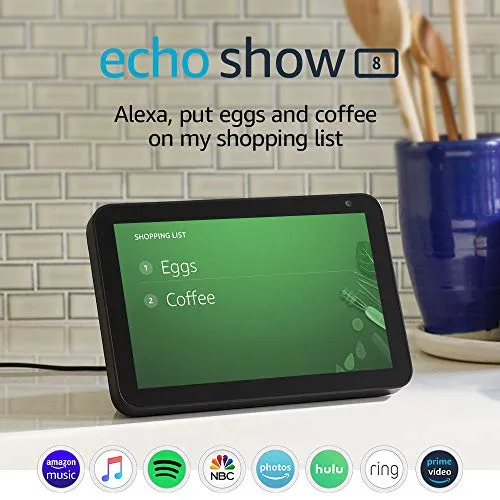 Echo Show 8 HD Smart Display with Alexa for Video Calling