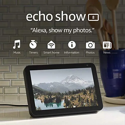 Echo Show 8 HD Smart Display with Alexa for Video Calling