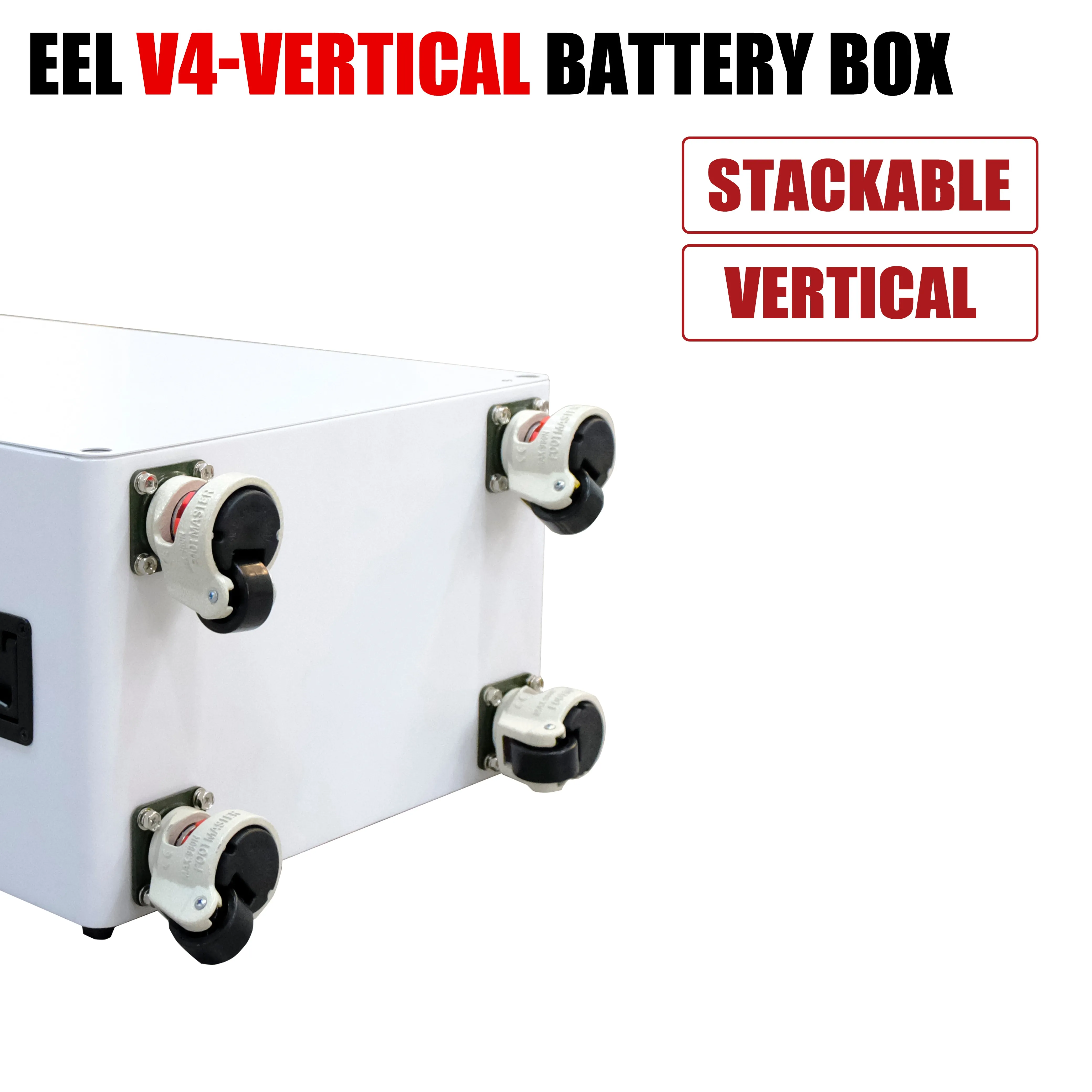 EEL 48V DIY Box V4 Vertical Server Rack Battery Kits with Bluetooth BMS and wheels