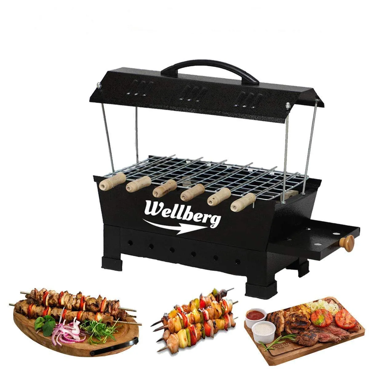 Electric & Charcoal BBQ Grill | Tandoor Portable charcoal Barbecue | Stainless Steel Grill |