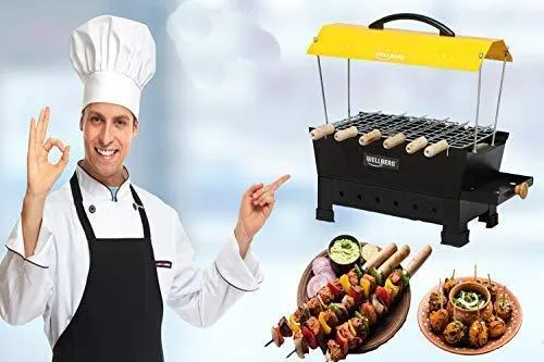 Electric & Charcoal BBQ Grill | Tandoor Portable charcoal Barbecue | Stainless Steel Grill |