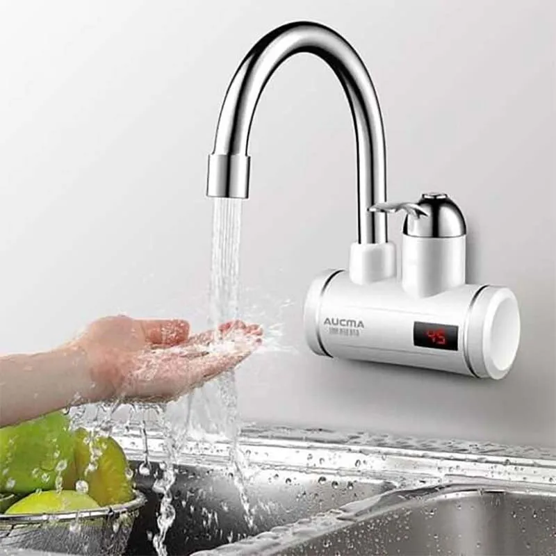 Electric Water Heating Tap Temperature Display With Shower