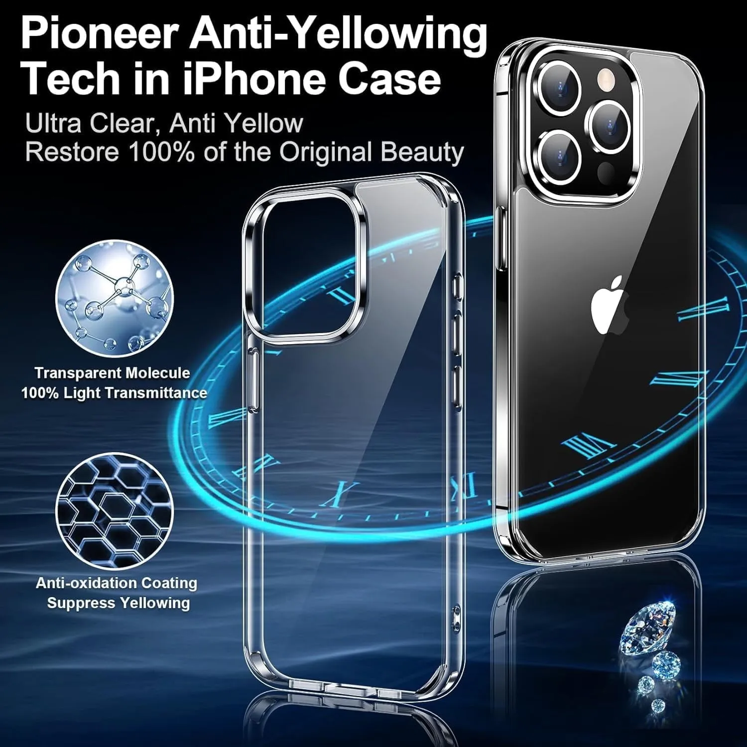 Entronix Apple iPhone 16 Crystal Clear Case - Sturdy