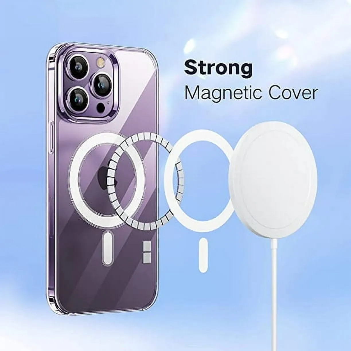 Entronix Case Magnetic Clear Case Designed for Apple iPhone 11 with 2 Tempered Glass, Shockproof Transparent Crystal Cover