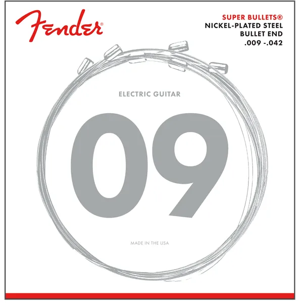 Fender 3250L Nickel Plated Steel Super Bullets Electric Guitar Strings - Light - 9-42