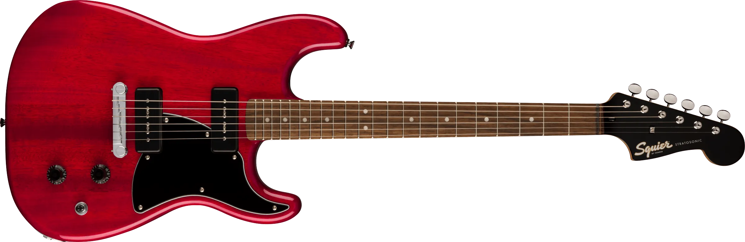 Fender Squier Paranormal Strat-O-Sonic -Crimson Red Transparent