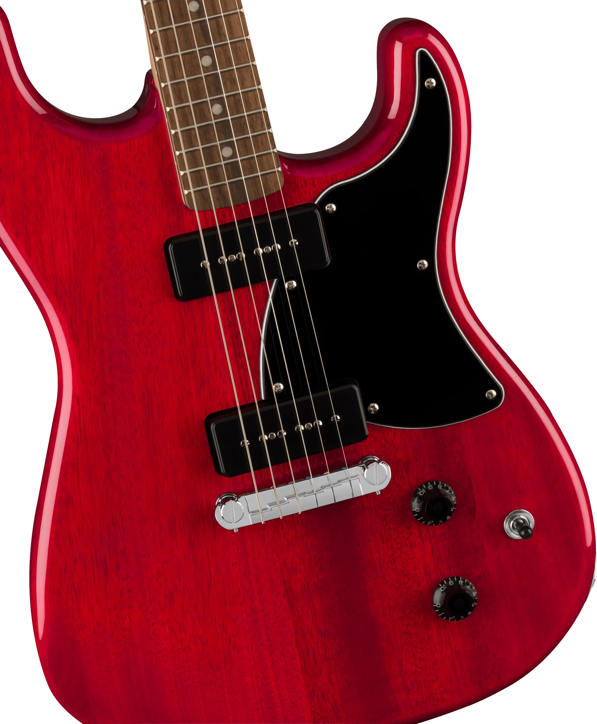 Fender Squier Paranormal Strat-O-Sonic -Crimson Red Transparent