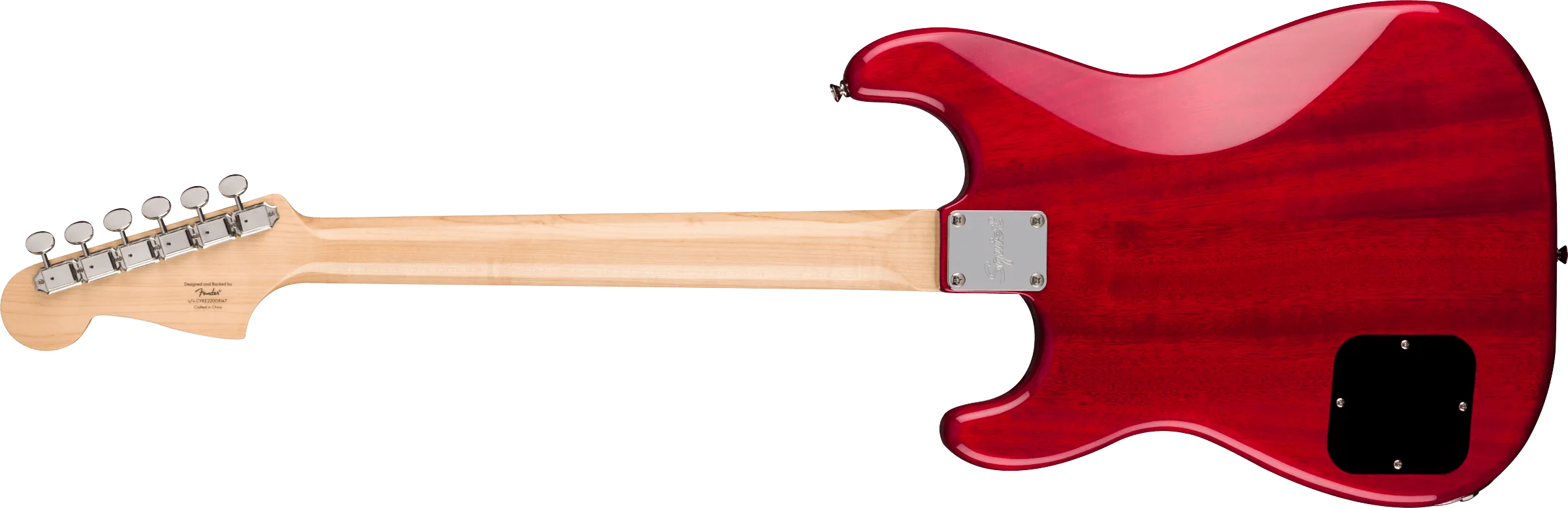 Fender Squier Paranormal Strat-O-Sonic -Crimson Red Transparent