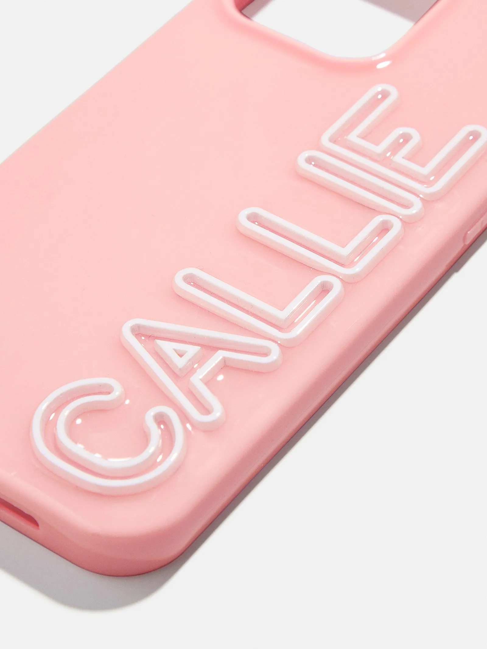 Fine Line Custom iPhone Case - Blush/White