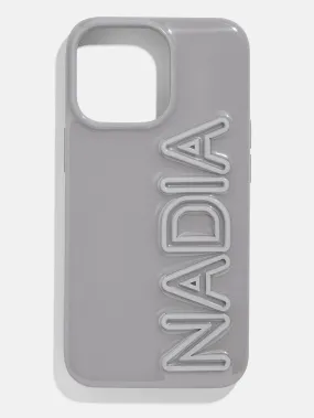 Fine Line Custom IPhone Case - Gray