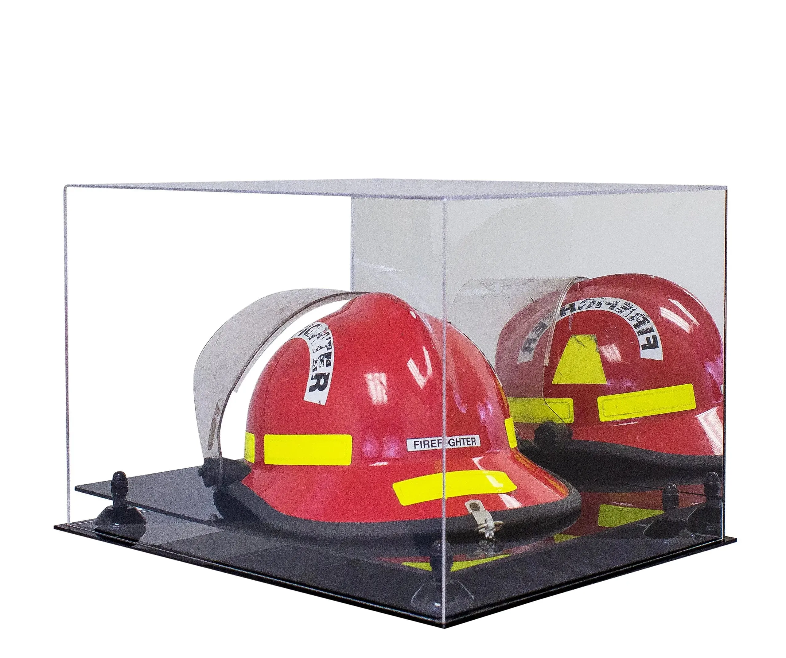 Fireman's Helmet Display Case - Mirror No Wall Mounts (A014/V60)