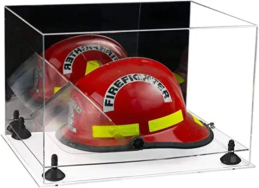 Fireman's Helmet Display Case - Mirror No Wall Mounts (A014/V60)