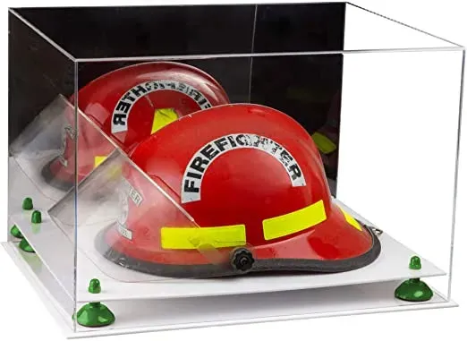 Fireman's Helmet Display Case - Mirror No Wall Mounts (A014/V60)