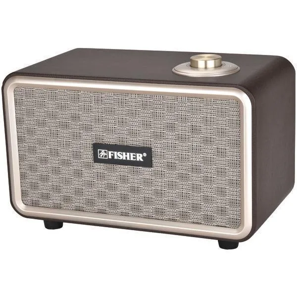 Fisher FNBT110BR Retro Beat Portable Bluetooth Speaker (Brown)