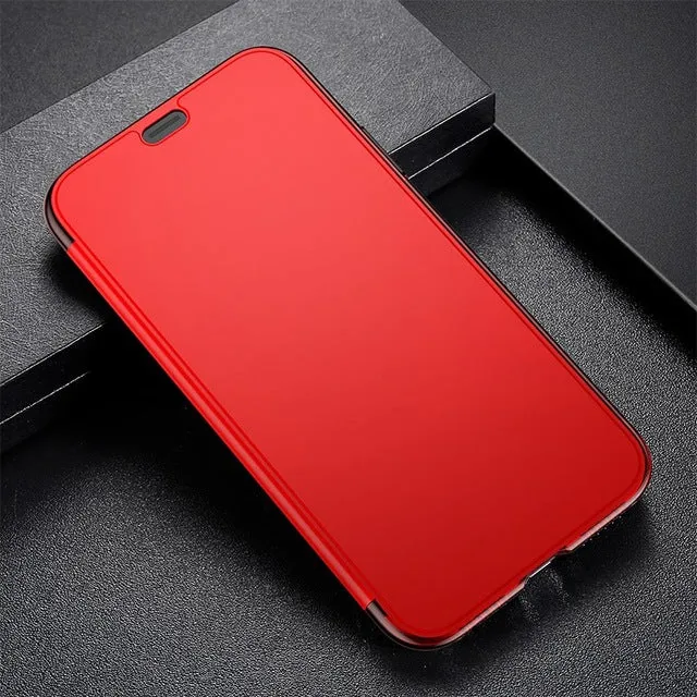 Flip Cover Case For iPhone XS/XS/XR Max -Red,Black