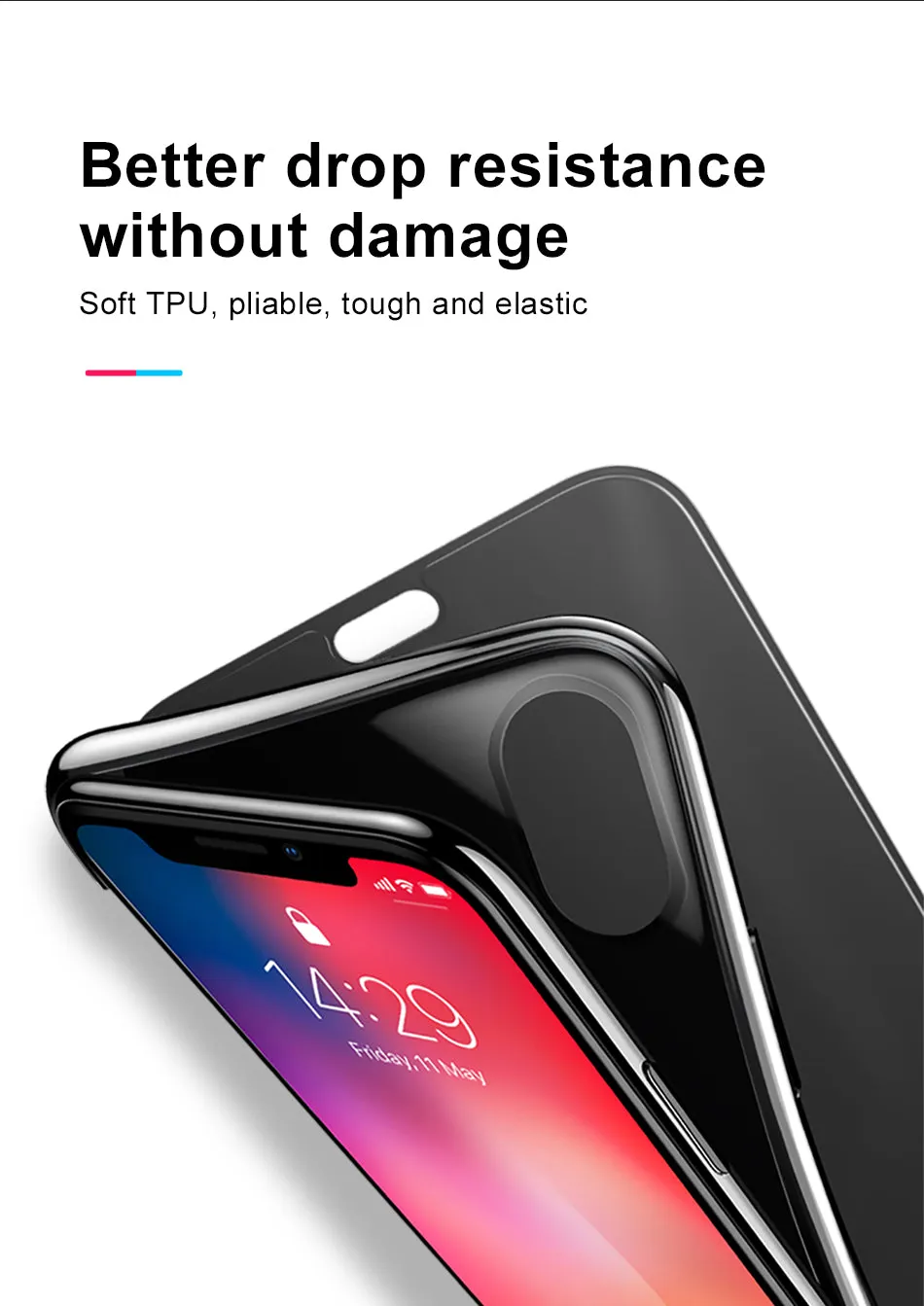 Flip Cover Case For iPhone XS/XS/XR Max -Red,Black