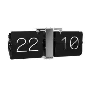 Flip No Case Clock - Black/Silver (36cm)