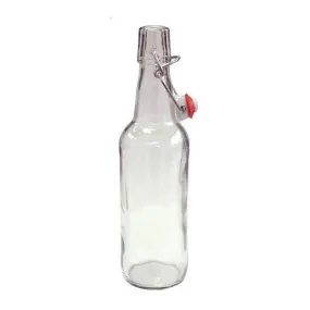 Flip Top Beer Bottles - 500 ml, Clear - Case of 12