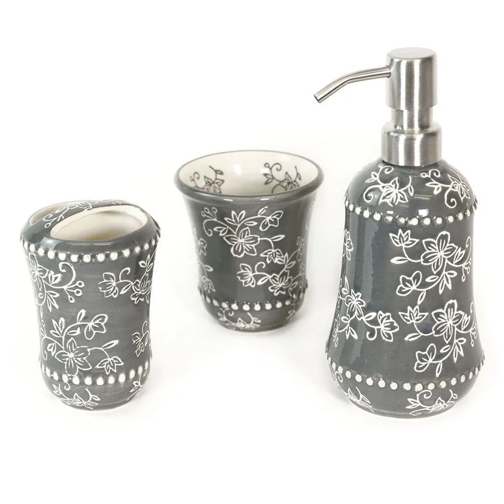 Floral Lace 3-Piece Bathroom Collection