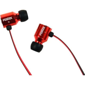 Fostex TE-03R Stereo Earphones (Red) OPEN BOX