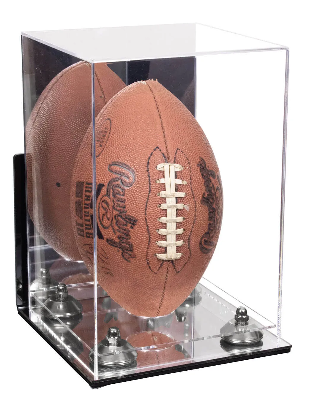 Full-Size Football Display Case Vertical - Mirror Wall Mounts (B42/A060)