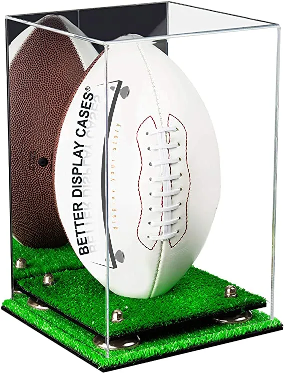 Full-Size Football Display Case Vertical - Mirror Wall Mounts (B42/A060)