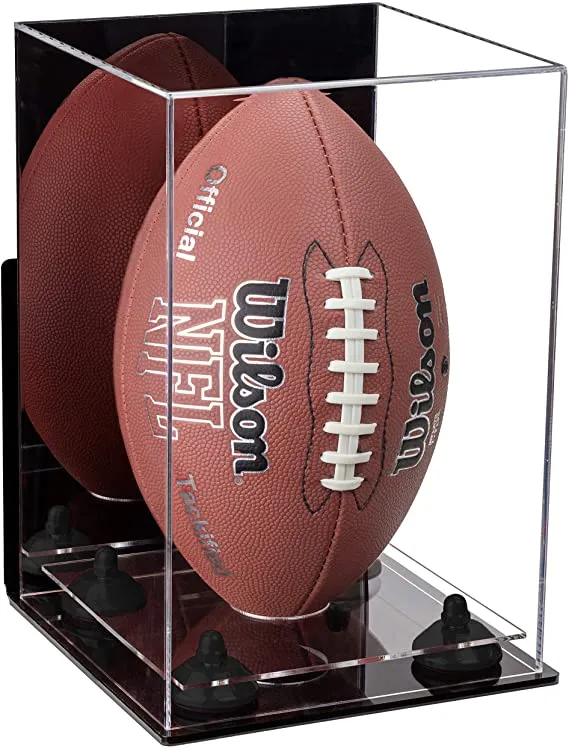 Full-Size Football Display Case Vertical - Mirror Wall Mounts (B42/A060)