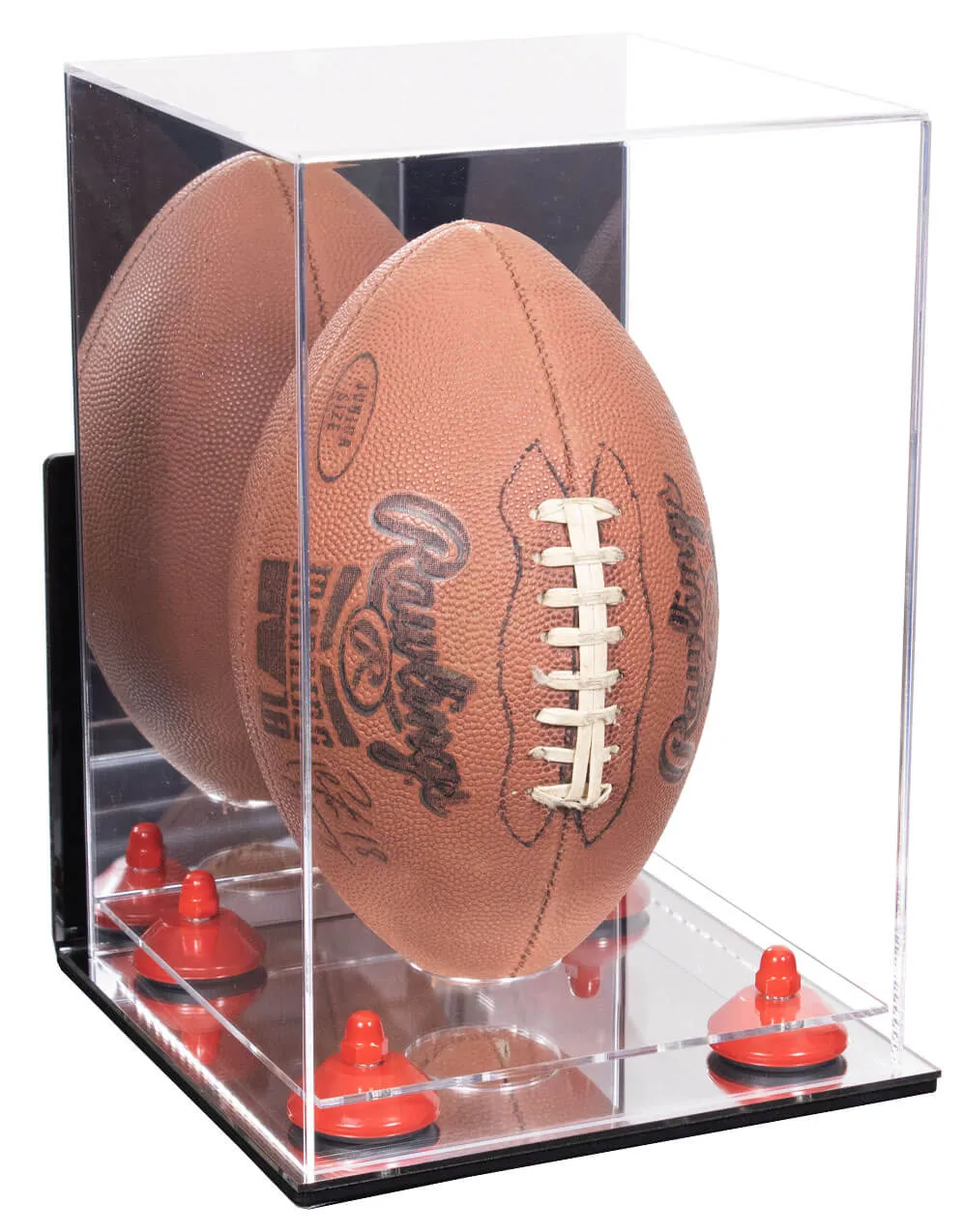 Full-Size Football Display Case Vertical - Mirror Wall Mounts (B42/A060)