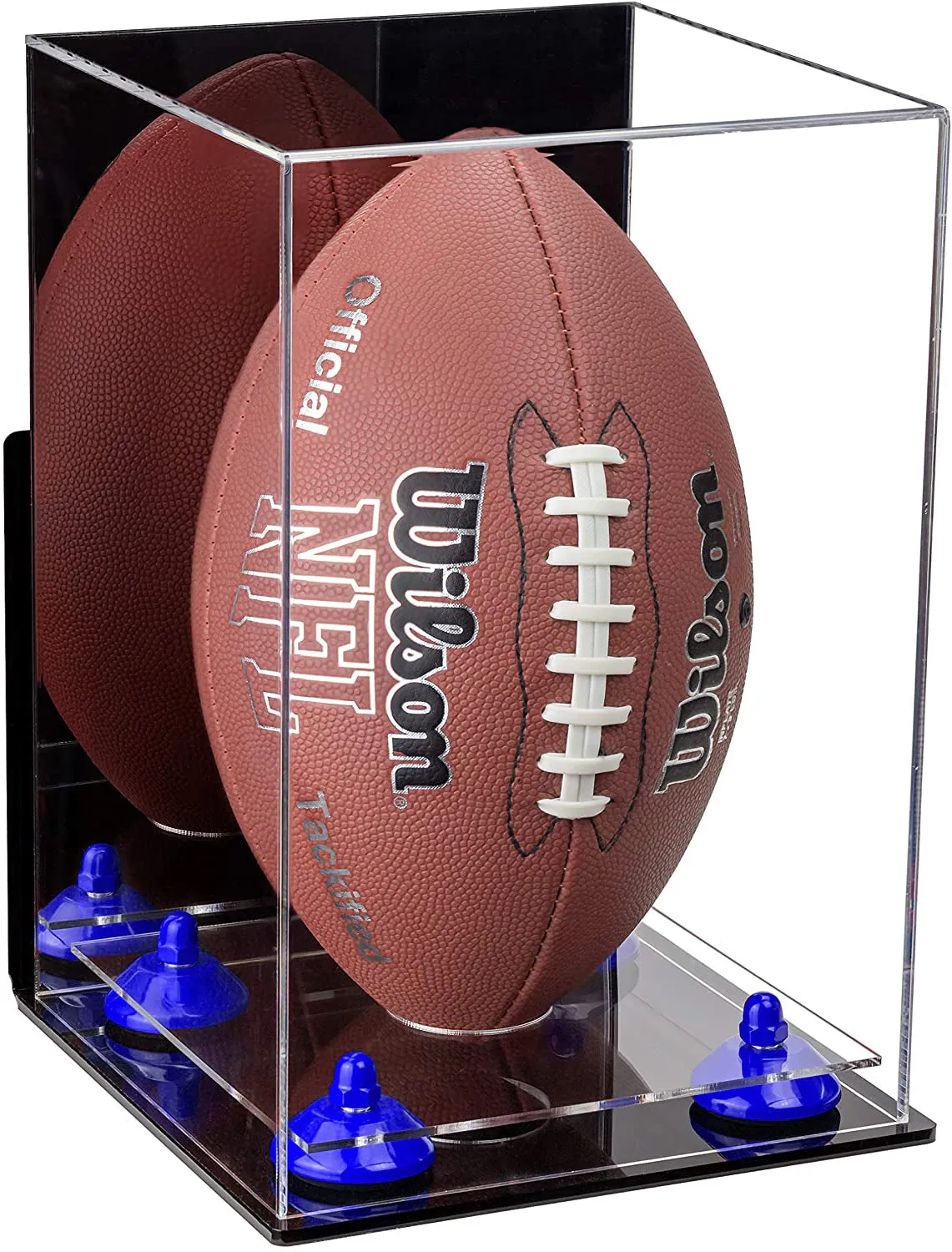 Full-Size Football Display Case Vertical - Mirror Wall Mounts (B42/A060)