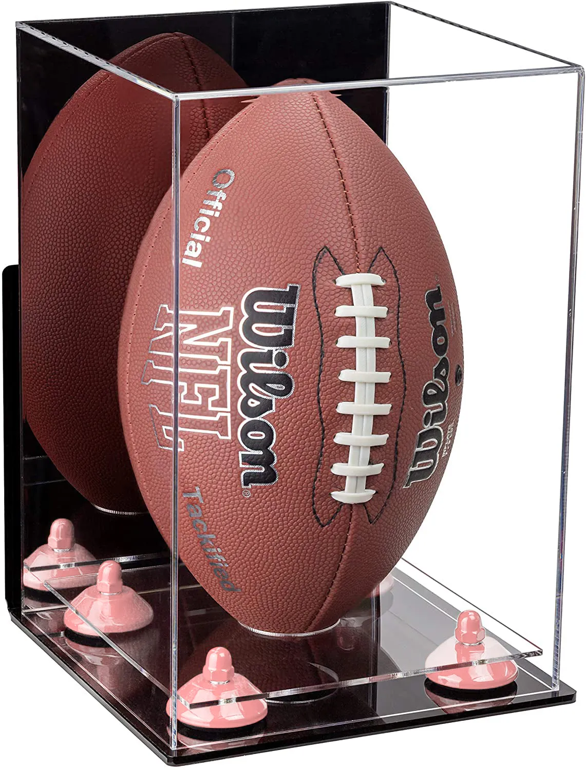 Full-Size Football Display Case Vertical - Mirror Wall Mounts (B42/A060)