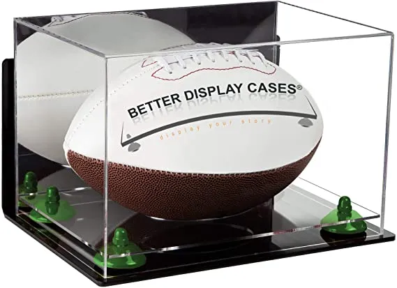 Full-Size Football Display Case Vertical - Mirror Wall Mounts (B42/A060)