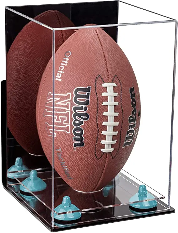 Full-Size Football Display Case Vertical - Mirror Wall Mounts (B42/A060)