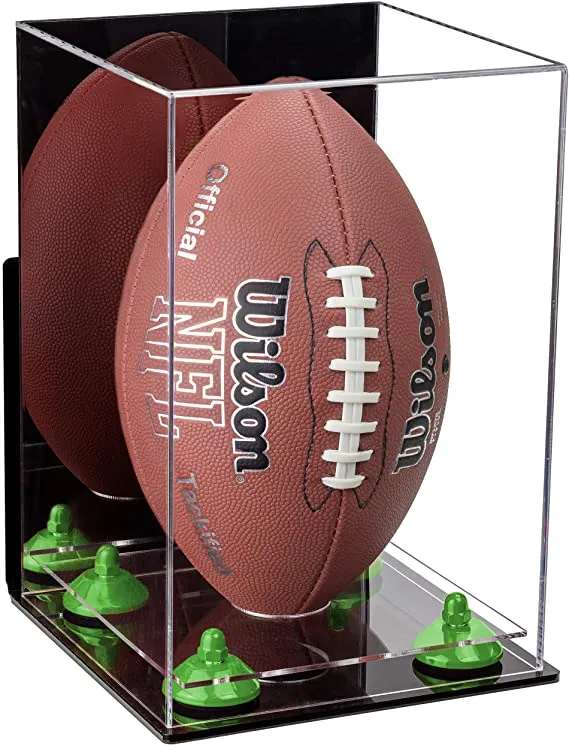 Full-Size Football Display Case Vertical - Mirror Wall Mounts (B42/A060)