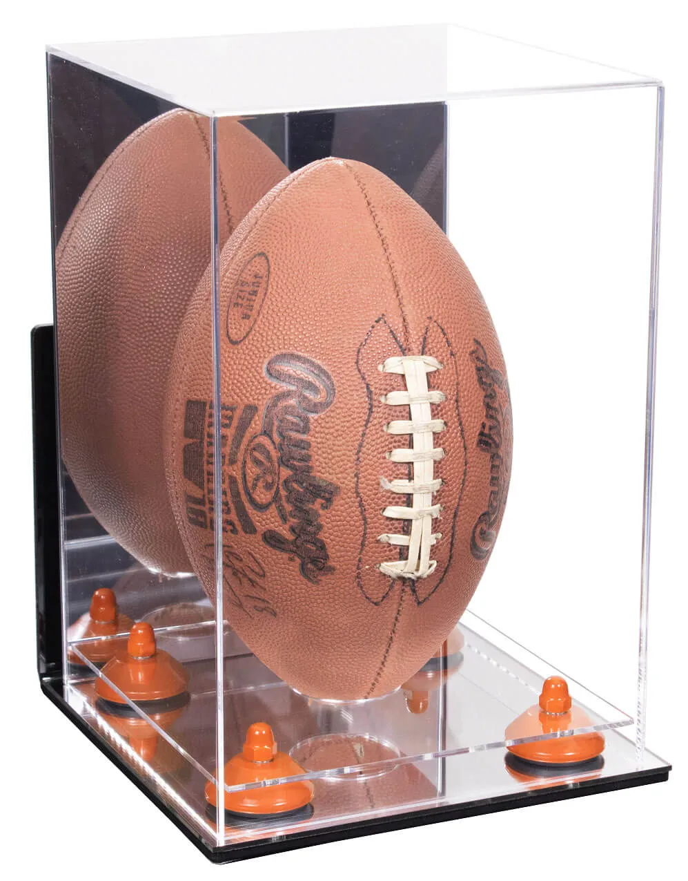 Full-Size Football Display Case Vertical - Mirror Wall Mounts (B42/A060)