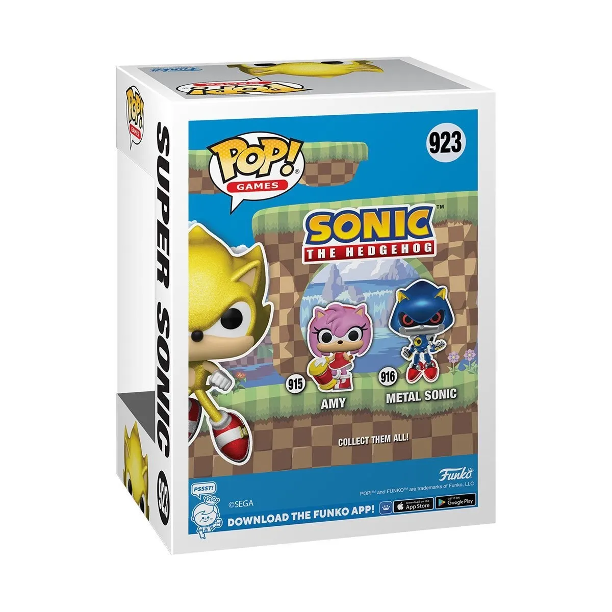 Funko Pop! Games: Sonic the Hedgehog - Super Sonic #923 Chase AAA Anime Exclusive