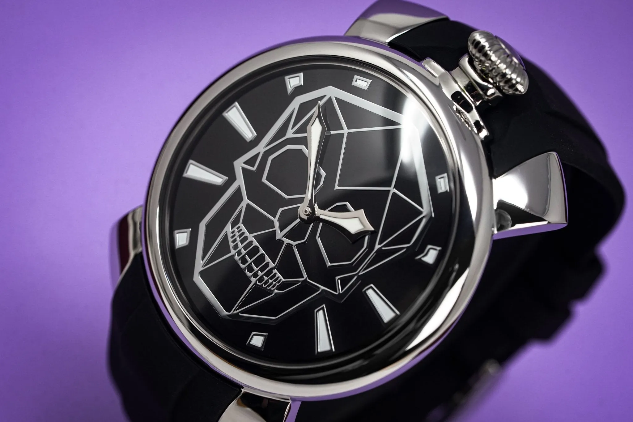 Gaga Milano Watch Slim 46 Bionic Skull Black 5080.BS01