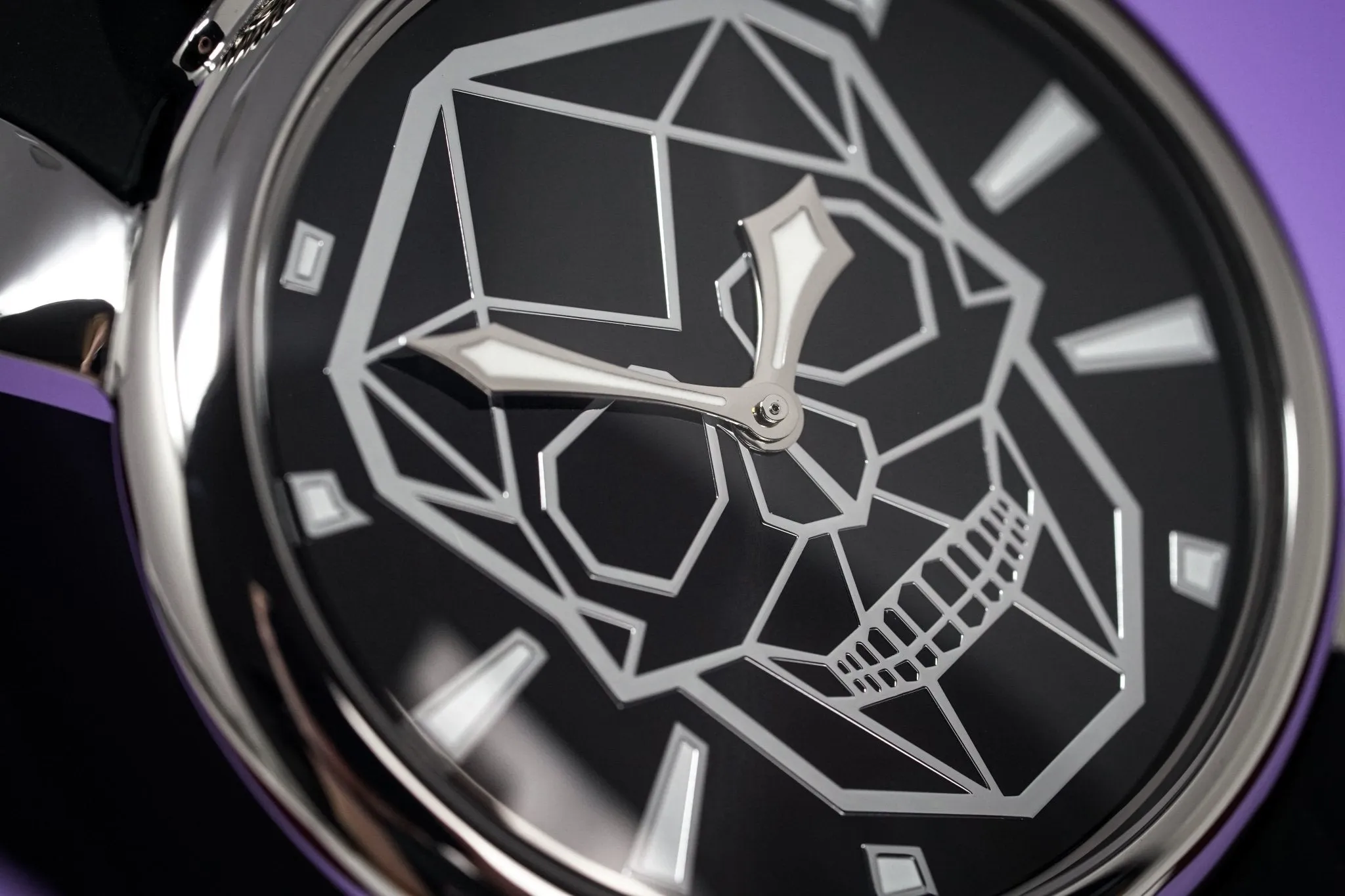 Gaga Milano Watch Slim 46 Bionic Skull Black 5080.BS01