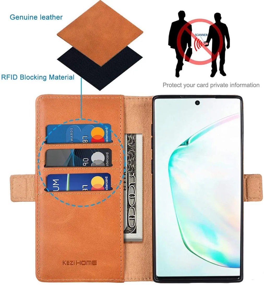 Galaxy Note 10 Plus Wallet Case | Leather Wallet Case for Note 10 Plus