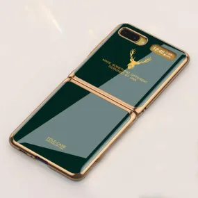 Galaxy Z Flip Deer Pattern Glass Case