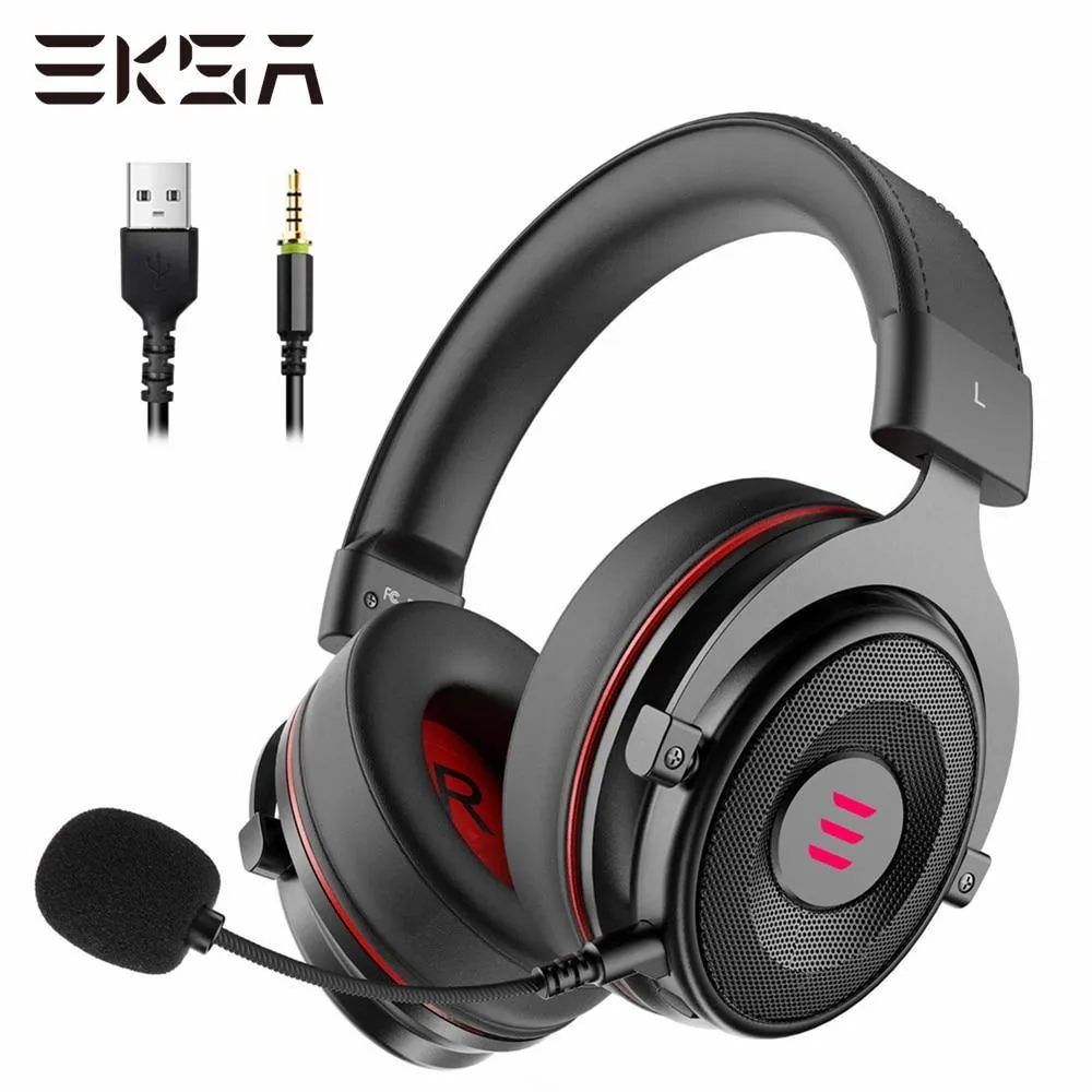 Gaming Headset with Microphone E900 Pro 7.1 Surround Headset Gamer USB/3.5mm Wired Headphones