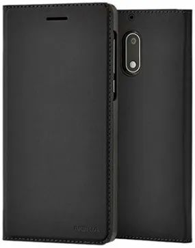 Genuine Nokia 5 Black Slim Flip Case Cover Wallet Pouch CP-302