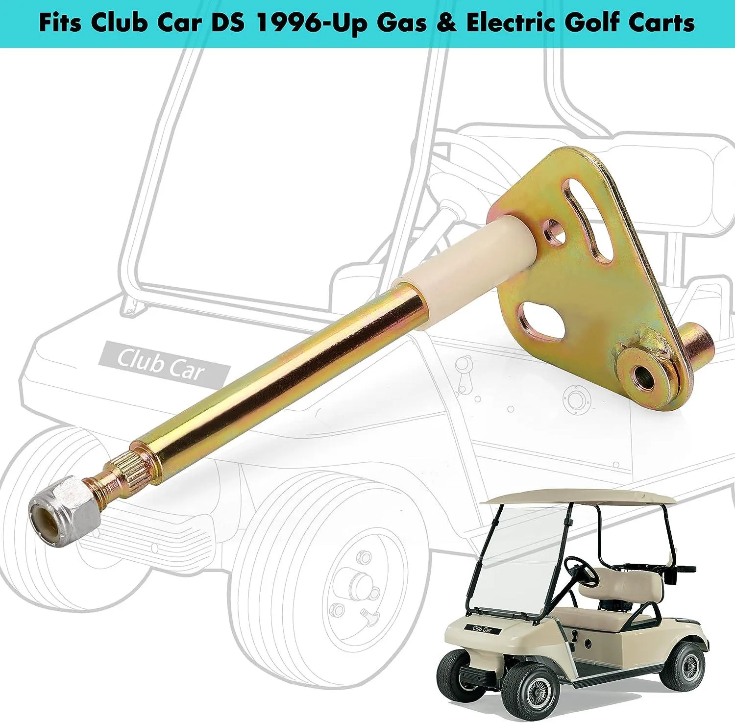 Golf Cart Accelerator Pivot Rod Assembly Kit Fits Club Car DS Gas & Electric 1996-Up - 10L0L