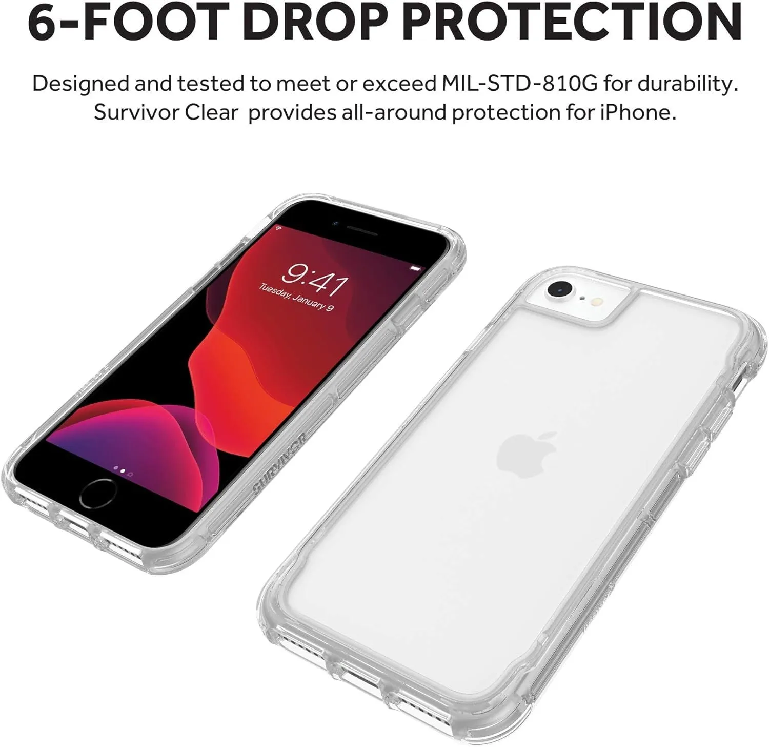 Griffin Survivor for iphone 7/8/SE 2022 Clear - GIP-042-CLR