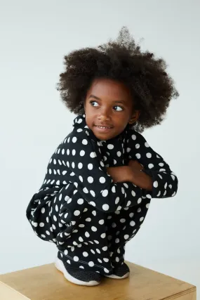 Grow With Me Sweater | Black   Polka Dots